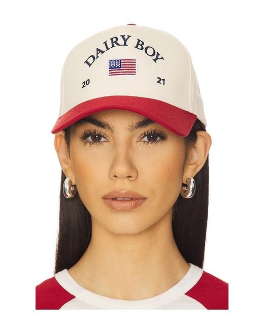 Dairy Boy Red American Trucker Hat