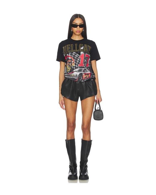 Reason Black Dodge Hellcat Rhinestone Tee