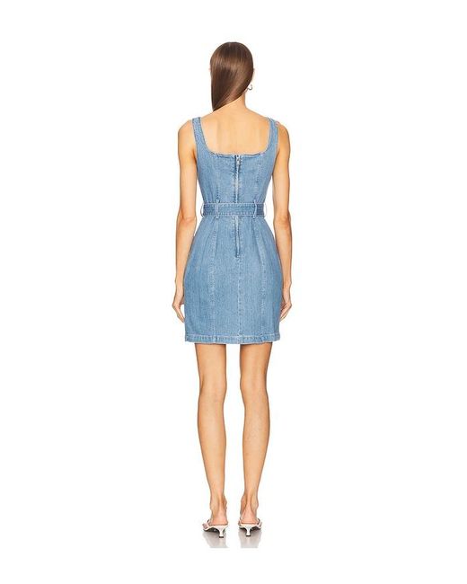 L'Agence Blue Midy Dress