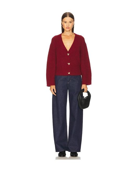 Blank NYC Red Cropped Cardigan
