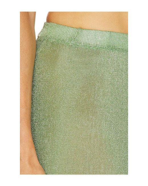 SER.O.YA Green Sheldon Metallic Knit Pant