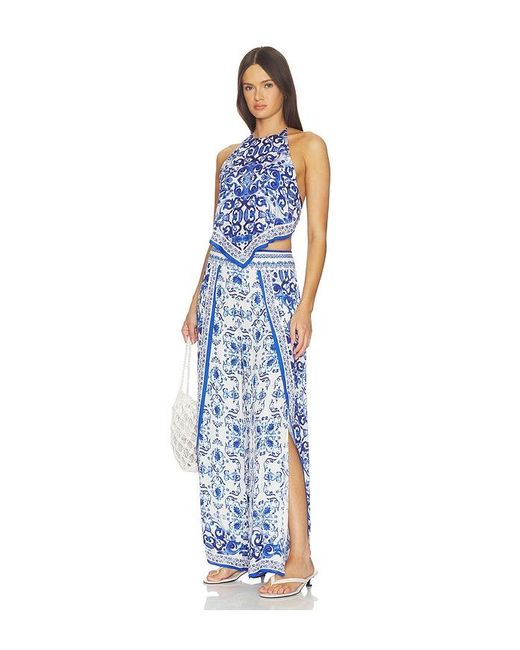 Alice + Olivia Blue Larissa Pant