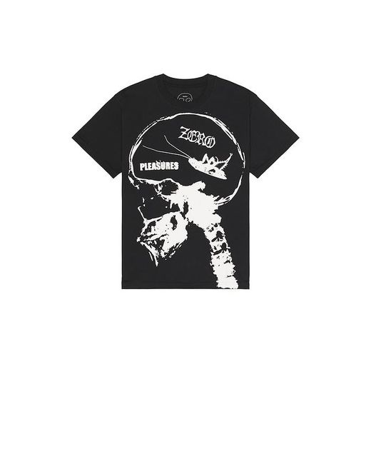 Pleasures Black X Zero Skateboards Roaches T-Shirt for men
