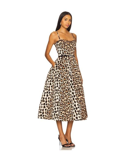 Vestido Midi De Leopardo Inara En Color Marrón Talla (También En M, S, Xl, Xs) Bronx and Banco de color White