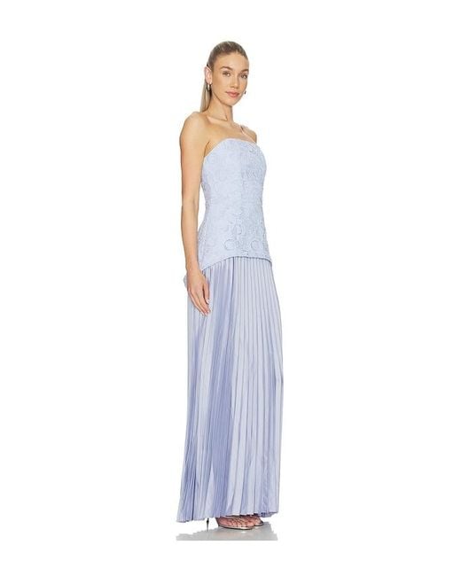Elliatt White Lacy Strapless Gown