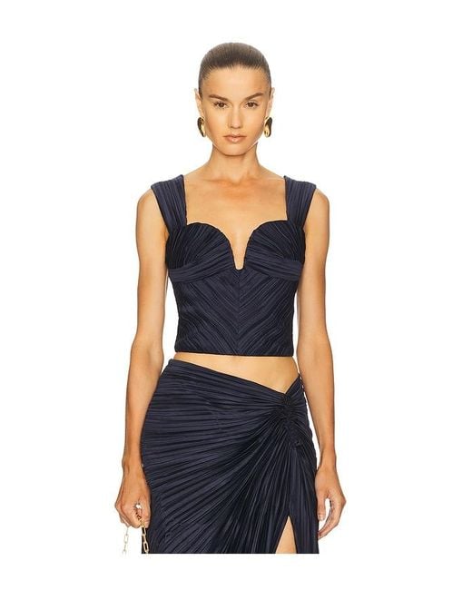 Cult Gaia Blue Kaitlin Top