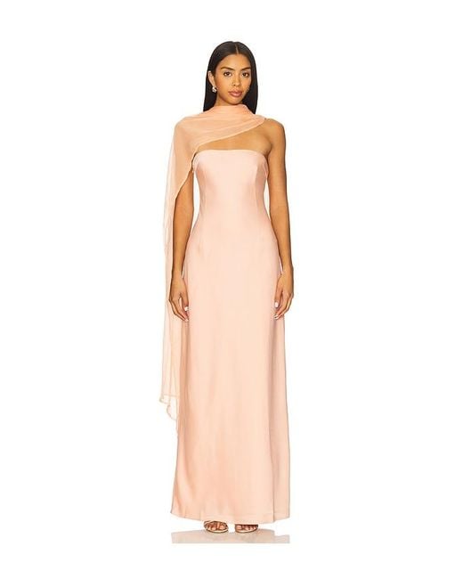 YELLOW THE LABEL White Vitoria Cape Dress