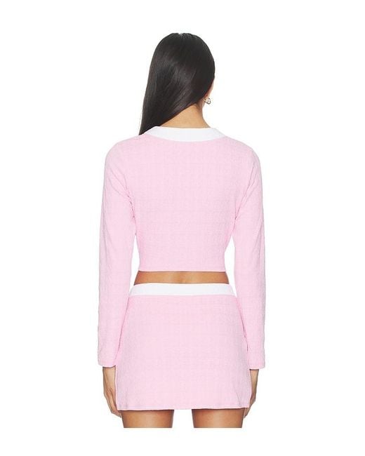 L'Agence Pink 'Agence Cardigan Adaline