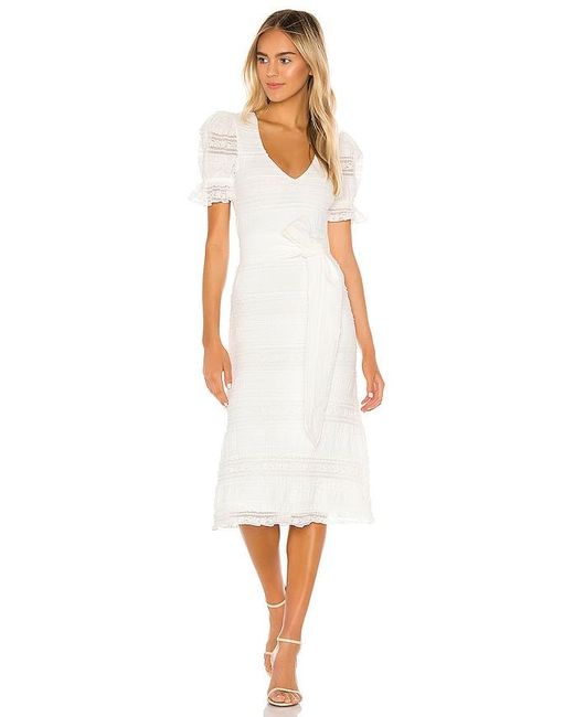 Tularosa White Quinn Midi Dress