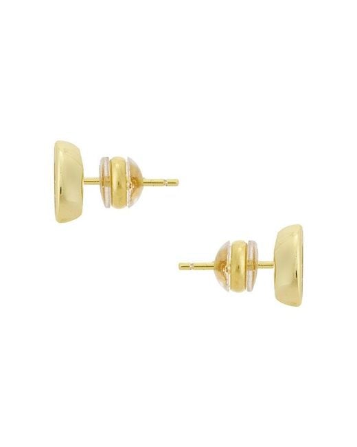 Shashi Metallic Marquise Bezel Stud