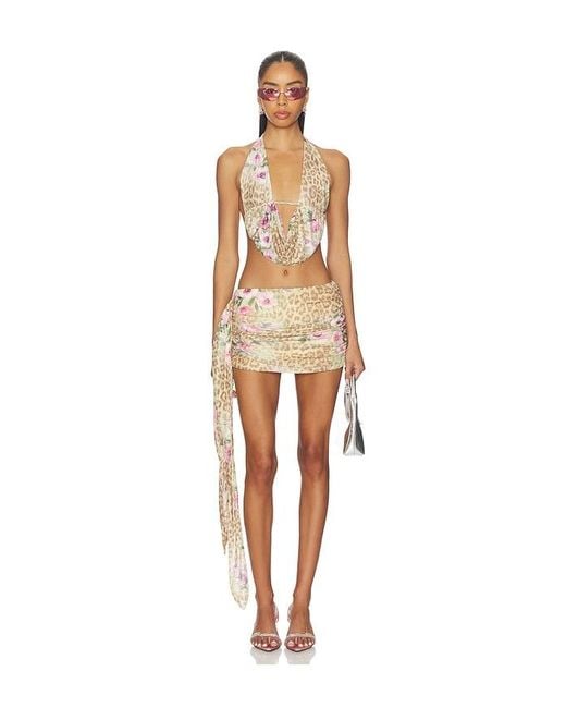 Tiger Mist Natural Risa Mini Skirt