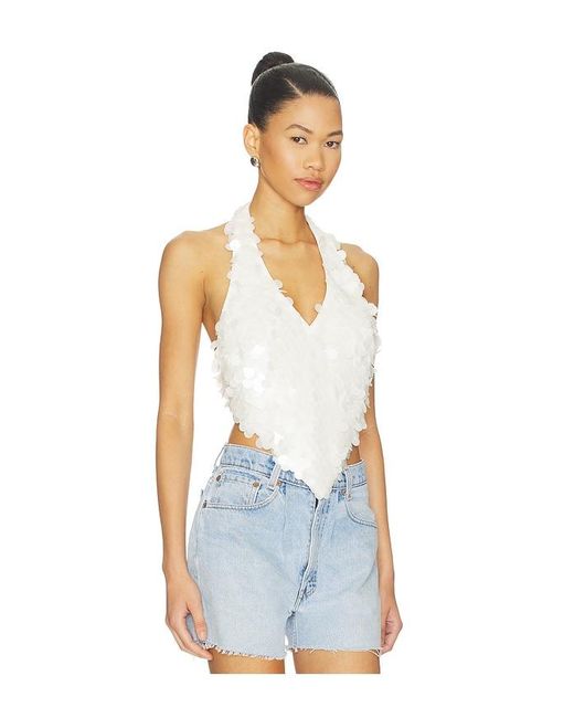 Lovers + Friends Blue Ilara Top