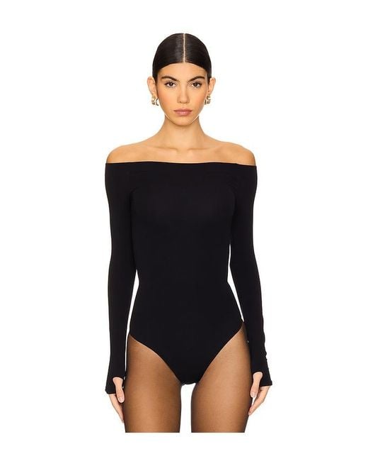 Commando Black Ballet Off-Shoulder Bodysuit