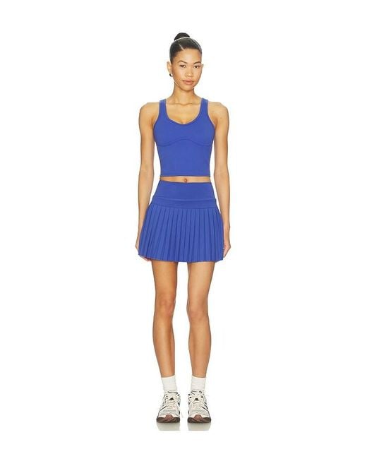 Gold Hinge Blue 15 Pleated Tennis Skirt