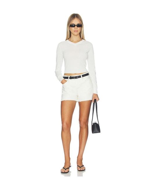 Re/done White The Breezy Shorts