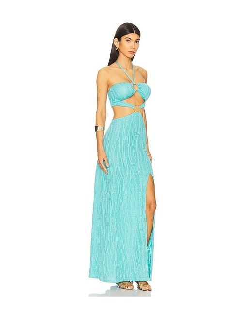 Luli Fama Blue Langes Kleid