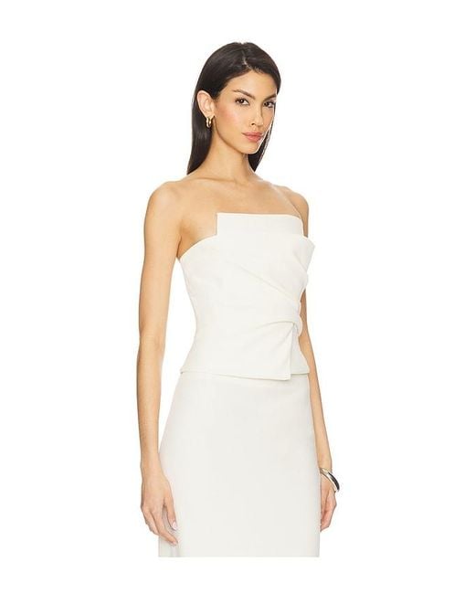 The Sei Wrap Bustier Top White
