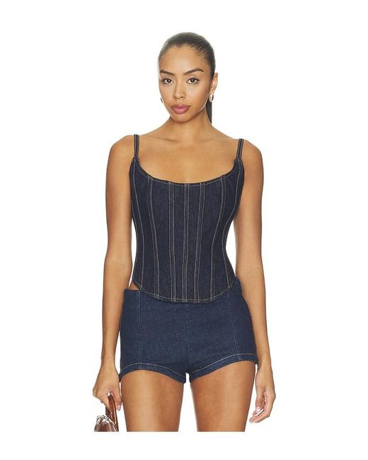 retroféte Blue Marishka Top