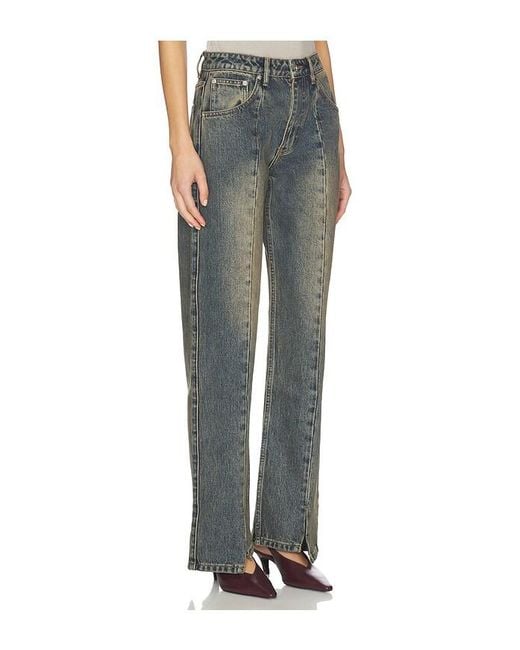 Mimchik Blue Split Hem Jean