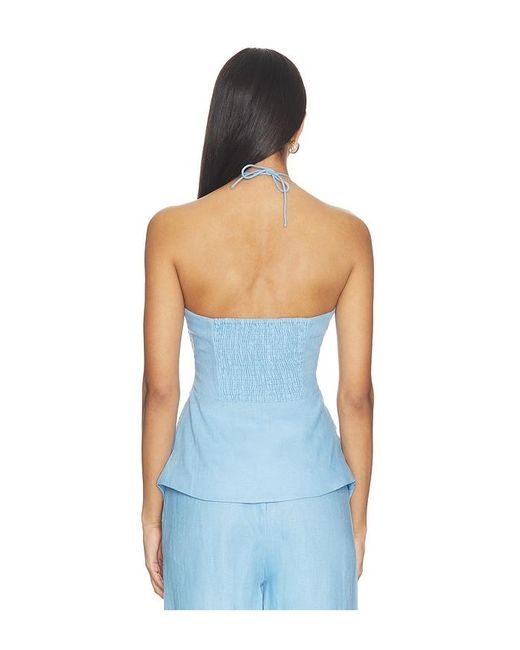 Faithfull The Brand Blue Natalia Top