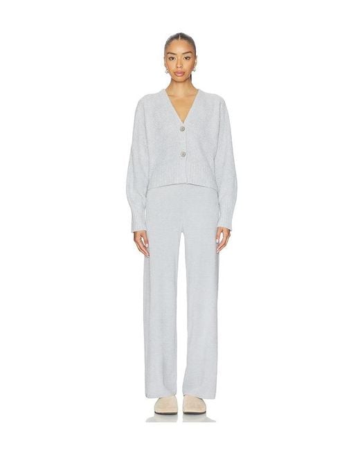 Barefoot Dreams White Cozychic Ultra Lite Tie Waist Relaxed Pant
