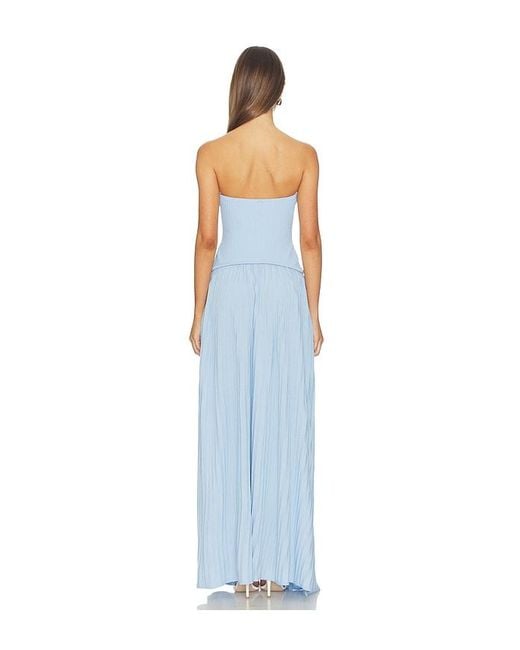 Solid & Striped Blue The Strapless Soglio Dress