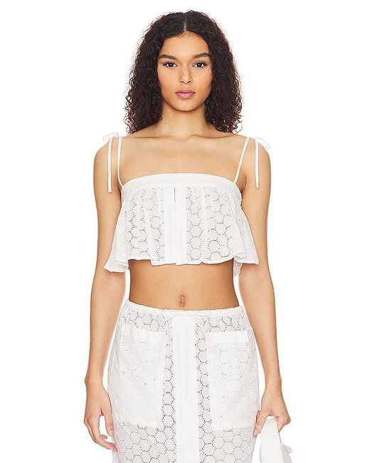 Lovers + Friends White Fiona Top