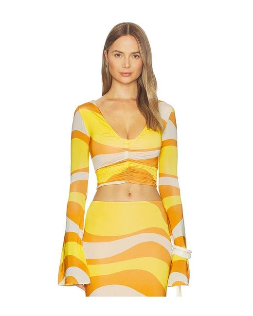 Cala De La Cruz Yellow Aelin Top