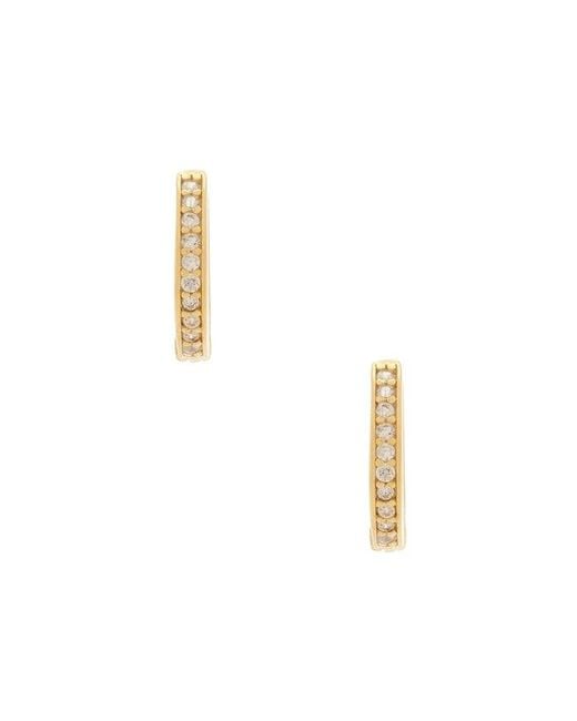 Mazin Jewels Metallic Micro Icon Huggies Earrings