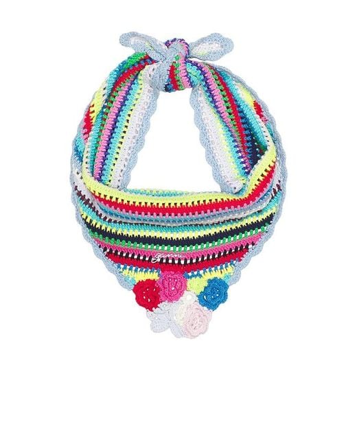Ganni Blue Triangular Scarf