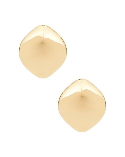 Pendientes De Tachuela Puffy En Color Oro Metálico Talla En Jennifer Fisher de color White