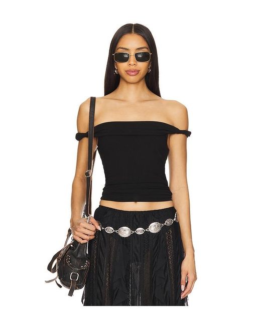 superdown Black Analiza Off The Shoulder Top
