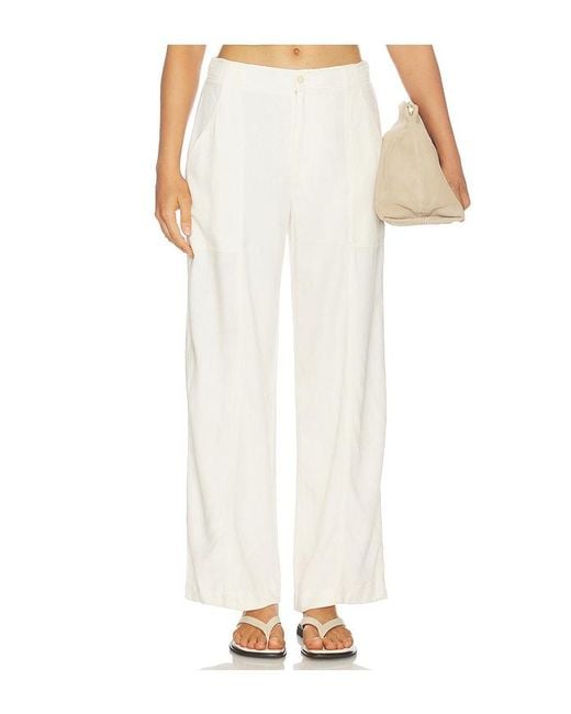 Jonathan Simkhai White Langston Linen Utility Pant