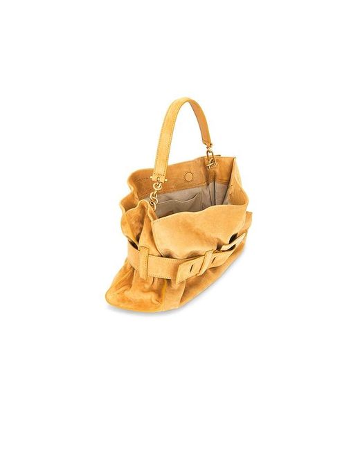 Balmain Metallic Medium Anthem Suede Bag