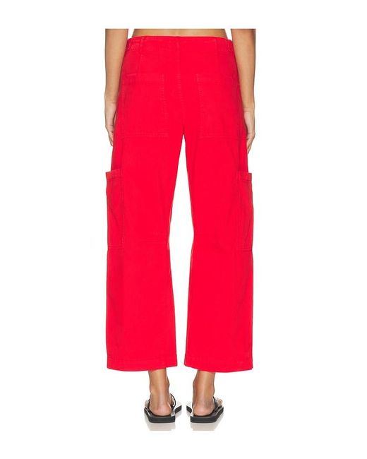 Pistola Red Sabrina Curved Utility Pants