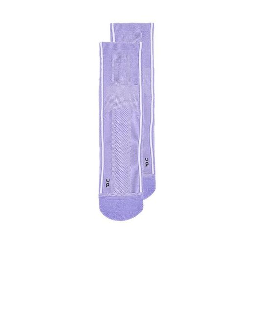 On Shoes Purple Court Sock High for men