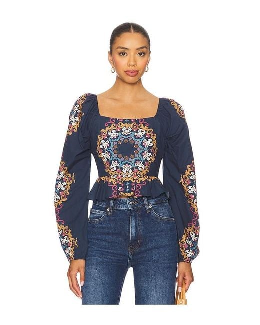Cleobella Blue Elizabeth Top