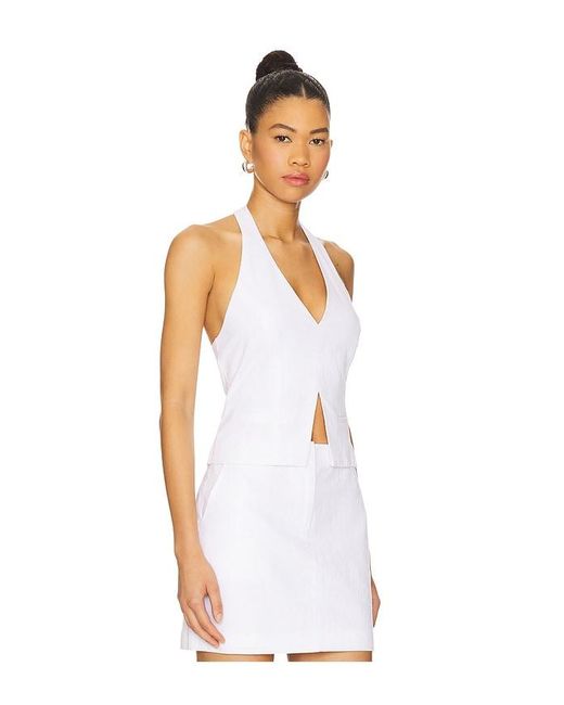 4th & Reckless White Adrienna Halter Top