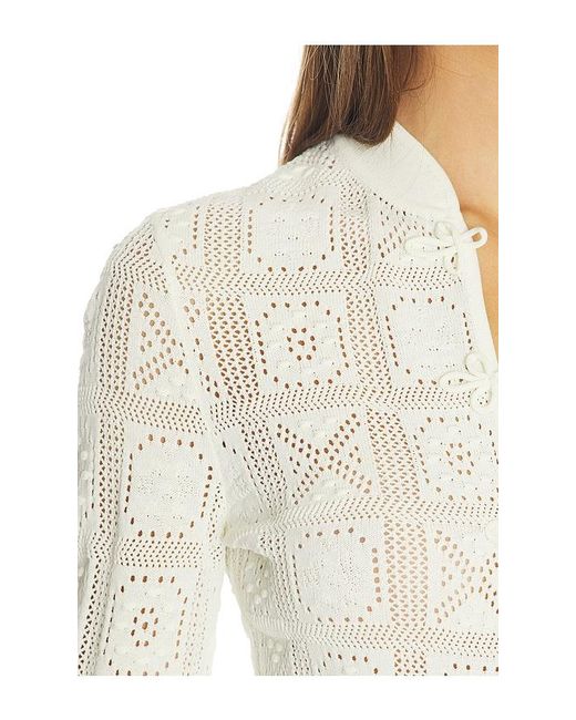 Stone Cold Fox White X Revolve Adari Pointelle Cardigan