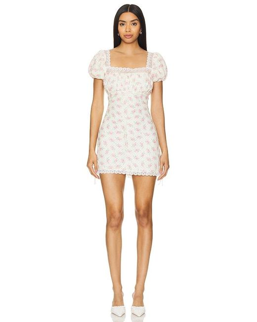 For Love & Lemons White MINIKLEID MAXINE