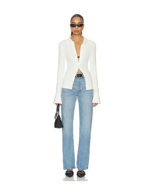 FRAME Blue The Vertical Jeans