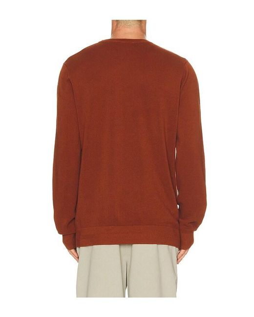 Fred Perry Red Pique Stitch Jumper for men