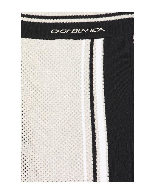 Casablanca Natural Metallic Mesh Stripe Shorts for men