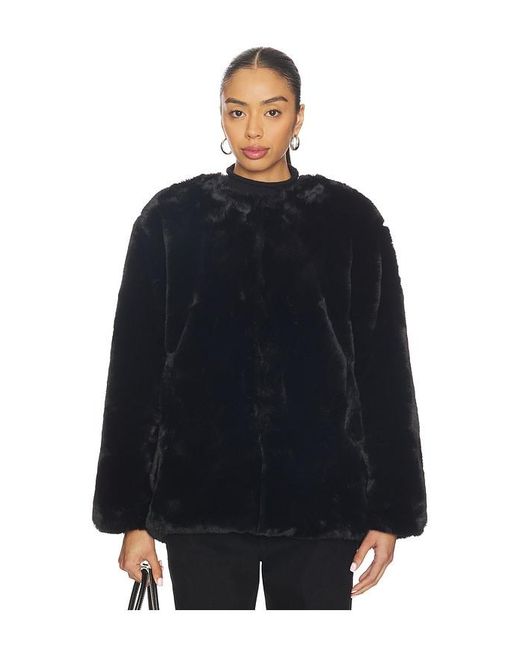 Blank NYC Blue Faux Fur Coat