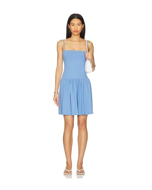 Susana Monaco Blue Low Waist Flare String Dress