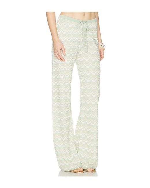 Devon Windsor White Flora Wide Leg Pant