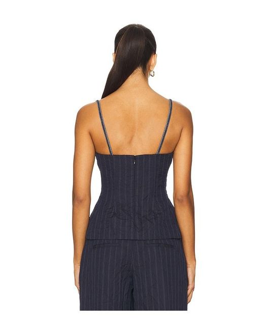 Jonathan Simkhai Blue Jennings Bustier Top