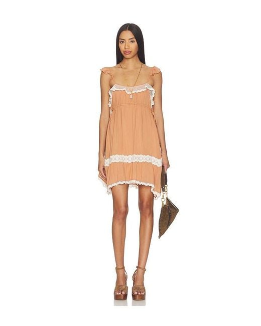 Spell Natural Poison Peach Mini Dress