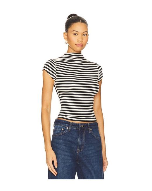 Free People Blue X We The Free Lola Tee Stripe