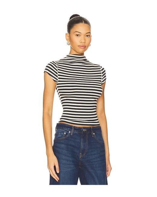 Free People Blue X We The Free Lola Tee Stripe